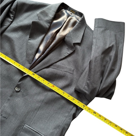 J Ferrar Blazer Sport Coat Jacket Mens 42S Gray Wool Two Button Modern Fit - Picture 4 of 8